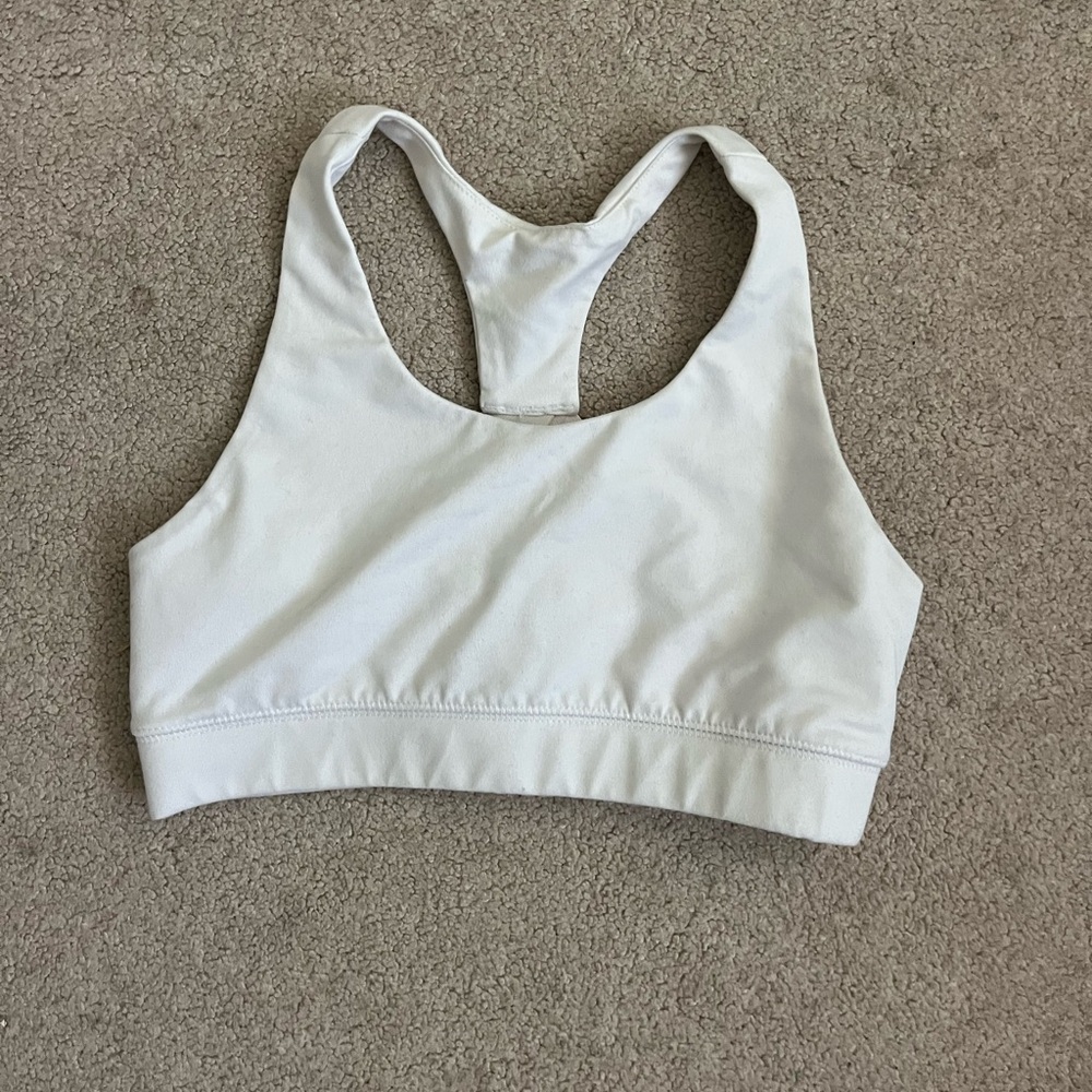 DSG White Seamless Racerback Sports Bra